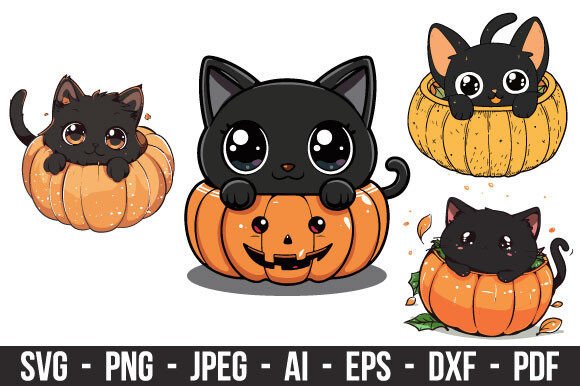Black Cat Inside Pumpkin SVG Bundle Review