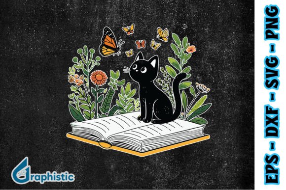 Black Cat Read Book and Butterfly SVG Review