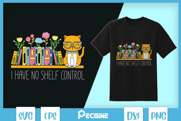 Cat and Books Mental Health SVG Review