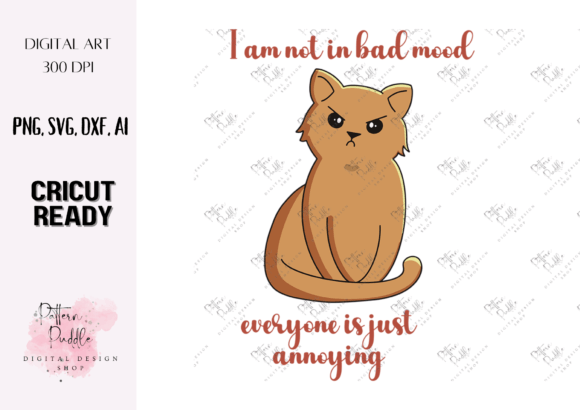 Cat ClipArt Cricut PNG DXF SVG Ai Review