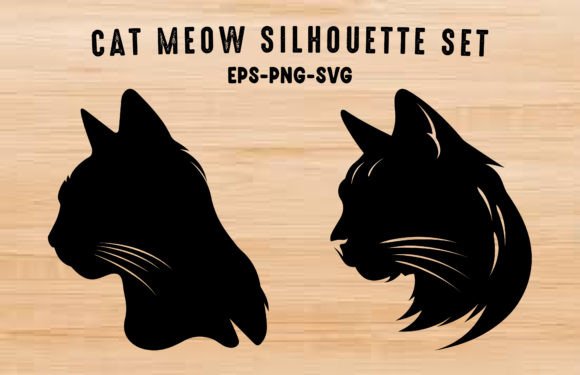 Cat Face Silhouette SVG Black Clipart Review