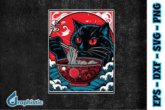 Cat Ramen Noodle Japanese Anime SVG Review