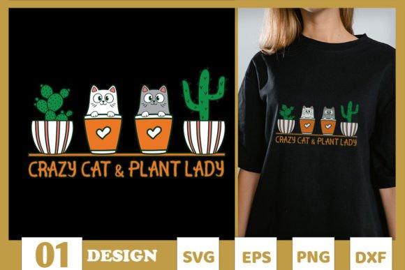 Crazy Cat Plant Lady Cactus SVG Review