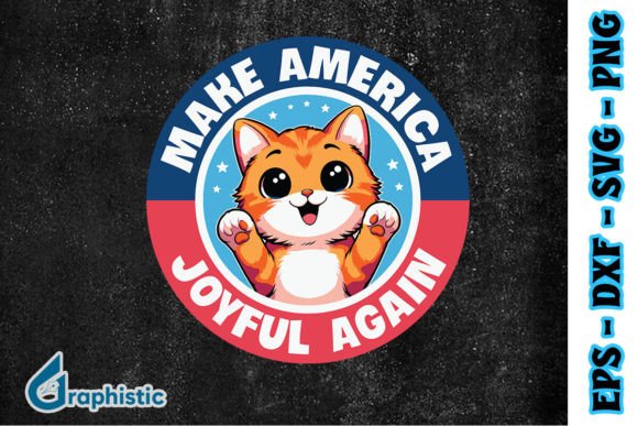 Funny Cat Make America Joyful Again SVG Review