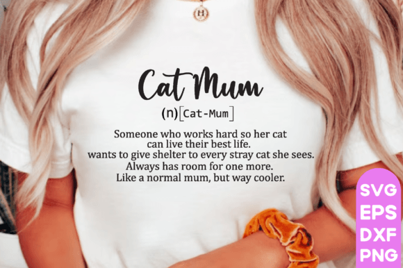 Funny Cat Mum Definition SVG Review