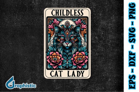 Funny Childless Cat Lady Tarot Card SVG Review
