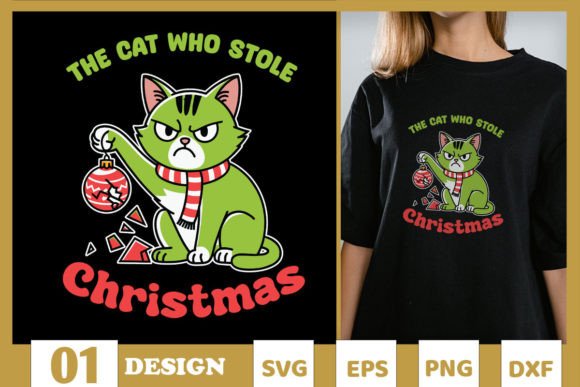 Funny the Cat Who Stole Christmas SVG Review