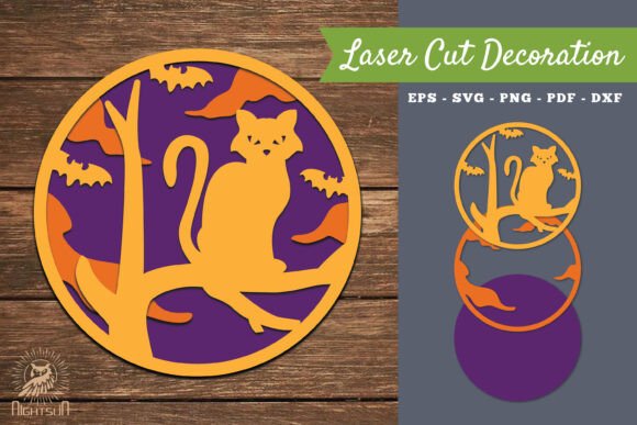 Halloween Cat Laser Cut Decoration SVG 5 Review
