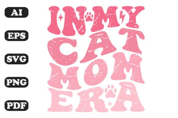 In My Cat Mom Era Wavy Svg T-shirt